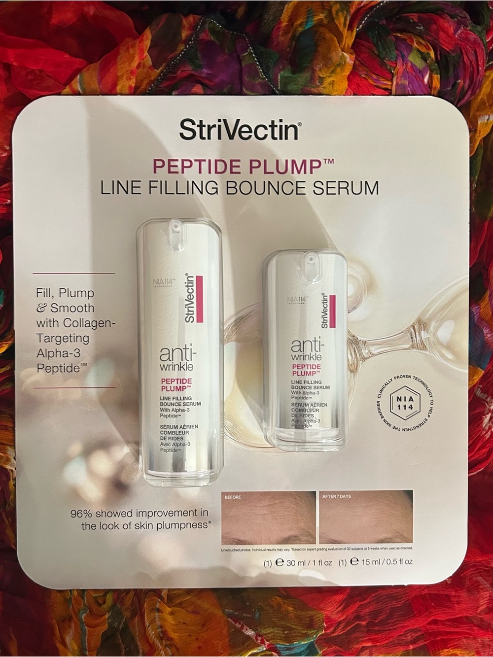 Strivectin Peptide Plump Line Filling Bounce Serum Facial Serum 1 Oz + O.5oz